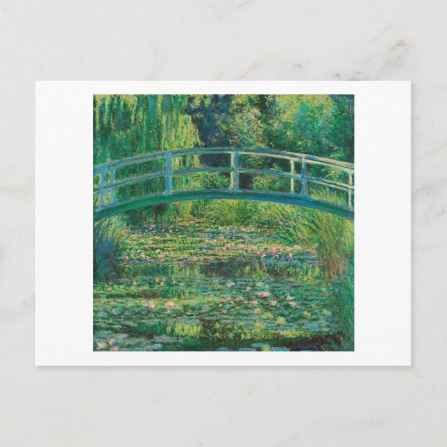 The Japanese Bridge (Water-Lily Pond), Monet Postcard (Front)