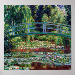 The Japanese Bridge (Water-Lily Pond), Monet Poster