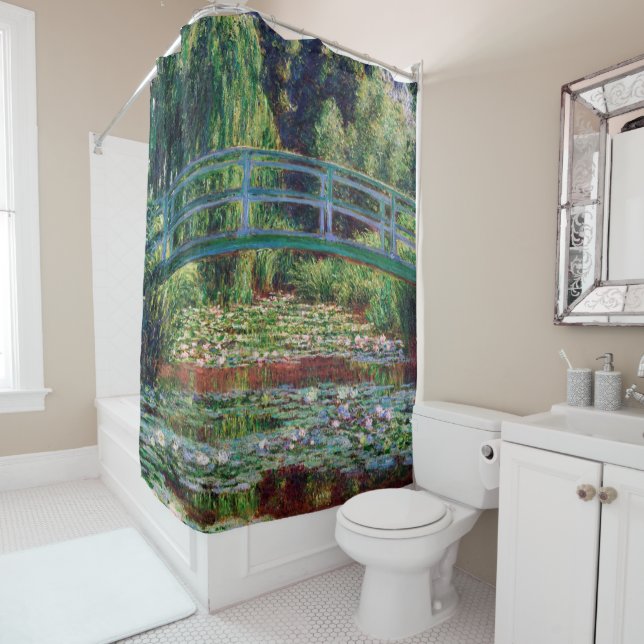The Japanese Bridge (Water-Lily Pond), Monet Shower Curtain (In Situ)