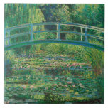 The Japanese Bridge (Water-Lily Pond), Monet Tile<br><div class="desc">Oscar-Claude Monet (14 November 1840 – 5 December 1926) was a French painter, a founder of French Impressionist painting and the most consistent and prolific practitioner of the movement's philosophy of expressing one's perceptions before nature, especially as applied to plein air landscape painting. The term "Impressionism" is derived from the...</div>