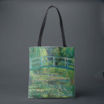 The Japanese Bridge (Water-Lily Pond), Monet Tote Bag<br><div class="desc">Oscar-Claude Monet (14 November 1840 – 5 December 1926) was a French painter, a founder of French Impressionist painting and the most consistent and prolific practitioner of the movement's philosophy of expressing one's perceptions before nature, especially as applied to plein air landscape painting. The term ""Impressionism"" is derived from the...</div>