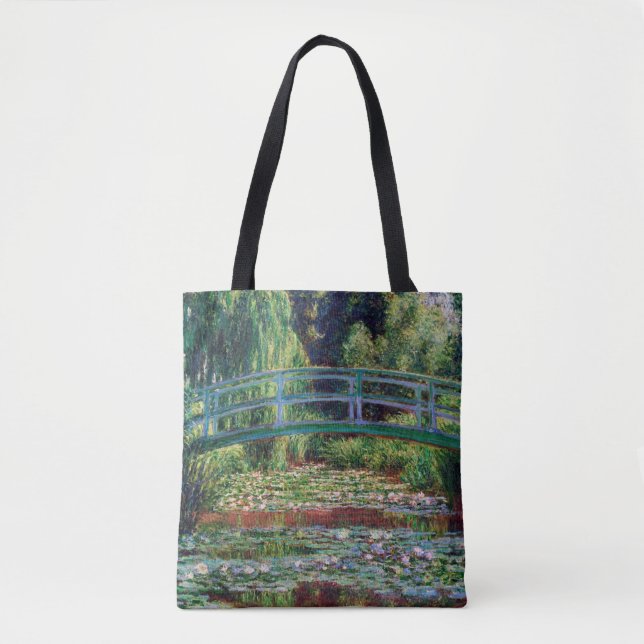 The Japanese Bridge (Water-Lily Pond), Monet Tote Bag (Front)