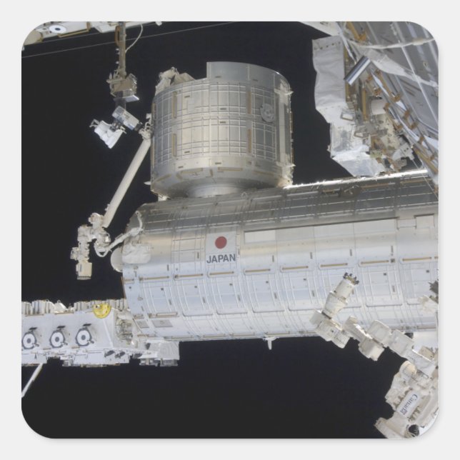 The Japanese Experiment Module Kibo laboratory 2 Square Sticker (Front)