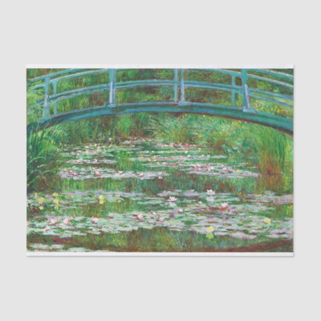 The Japanese Footbridge by Claude Monet decoupage Tissue Paper (Front)