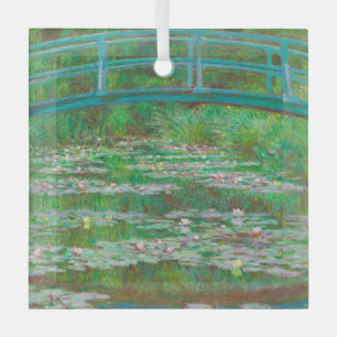 The Japanese Footbridge Claude Monet Glass Tree Decoration