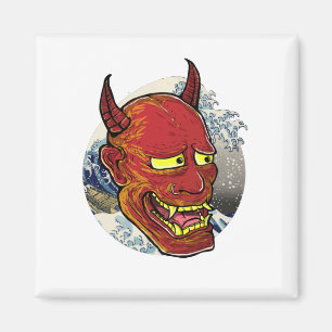 The Japanese Hannya Mask Magnet