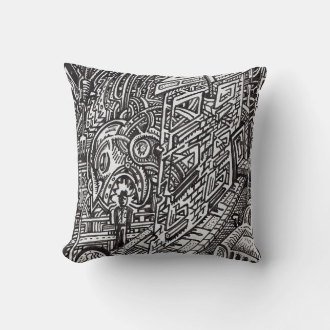 The Jaws of Fate Cushion (Front)