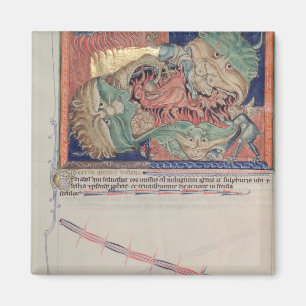 The jaws of Hell swallowing the red dragon Magnet