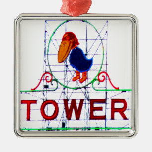 The Jayhawk Tower Metal Tree Decoration