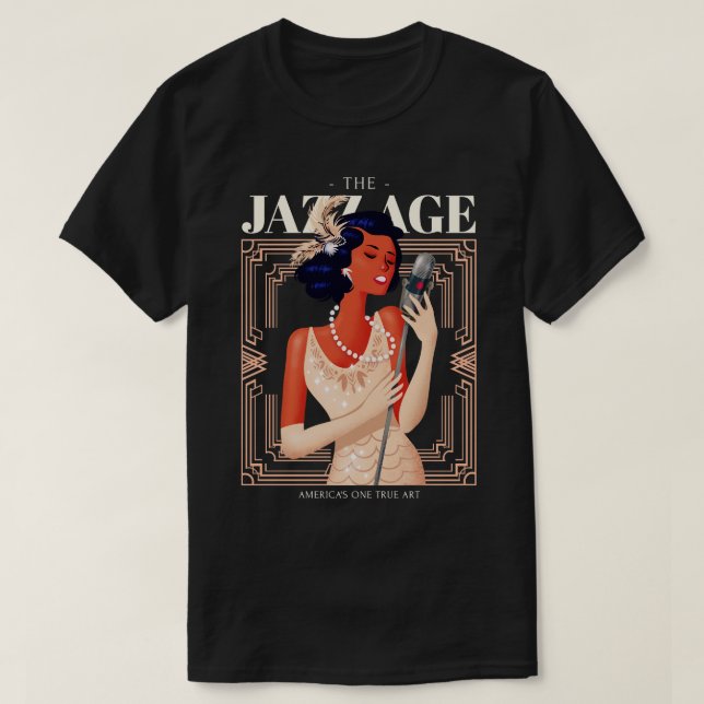 The Jazz Age The Great Gatsby T-Shirt (Design Front)