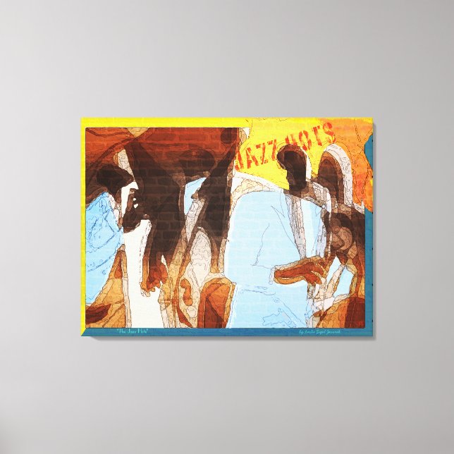 The Jazz Hots Abstract Musicians Canvas Print (Front)