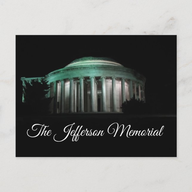 The Jefferson Memorial at night Postcard (Front)