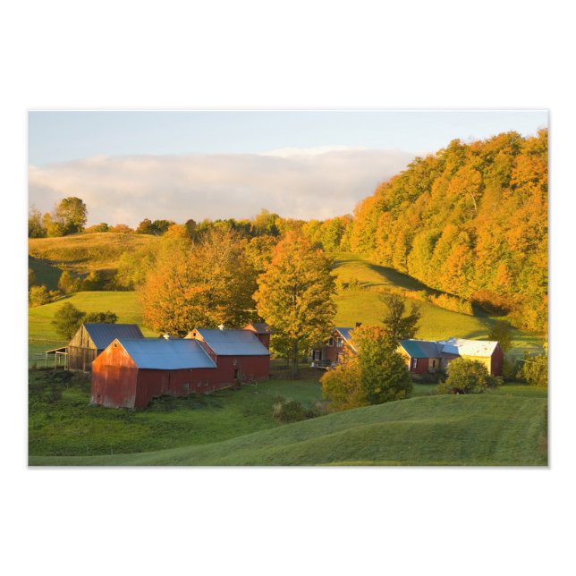 The Jenne Farm in Woodstock, Vermont. Fall. 2 Photo Print (Front)
