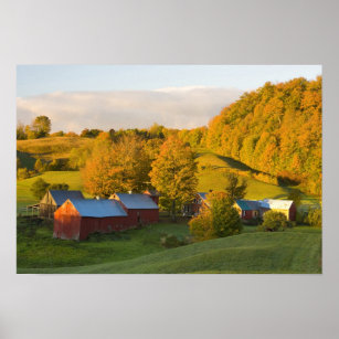 The Jenne Farm in Woodstock, Vermont. Fall. 2 Poster