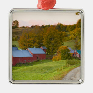 The Jenne Farm in Woodstock, Vermont. Fall. Metal Tree Decoration