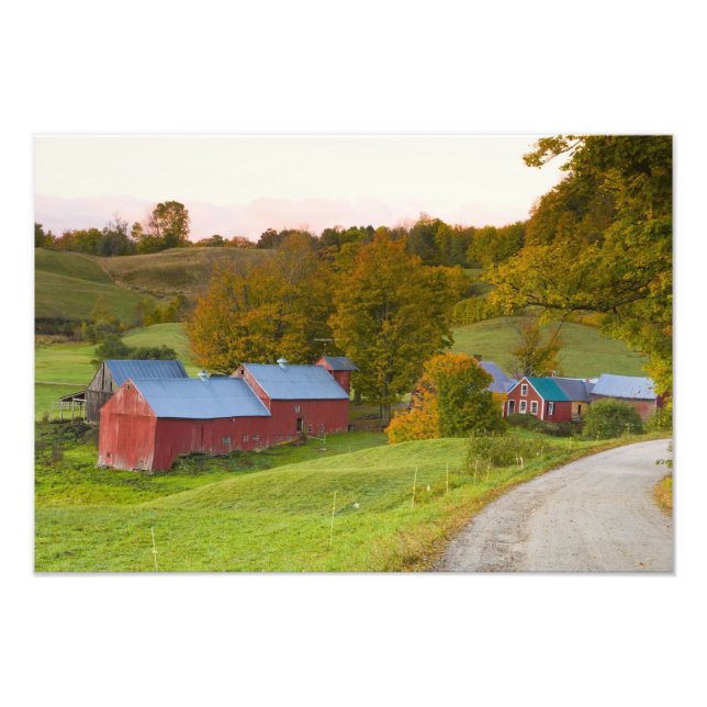 The Jenne Farm in Woodstock, Vermont. Fall. Photo Print (Front)