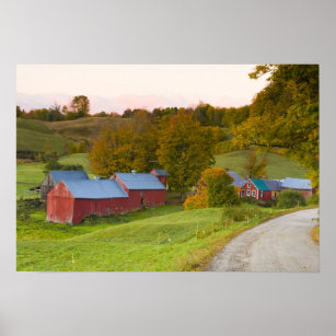 The Jenne Farm in Woodstock, Vermont. Fall. Poster