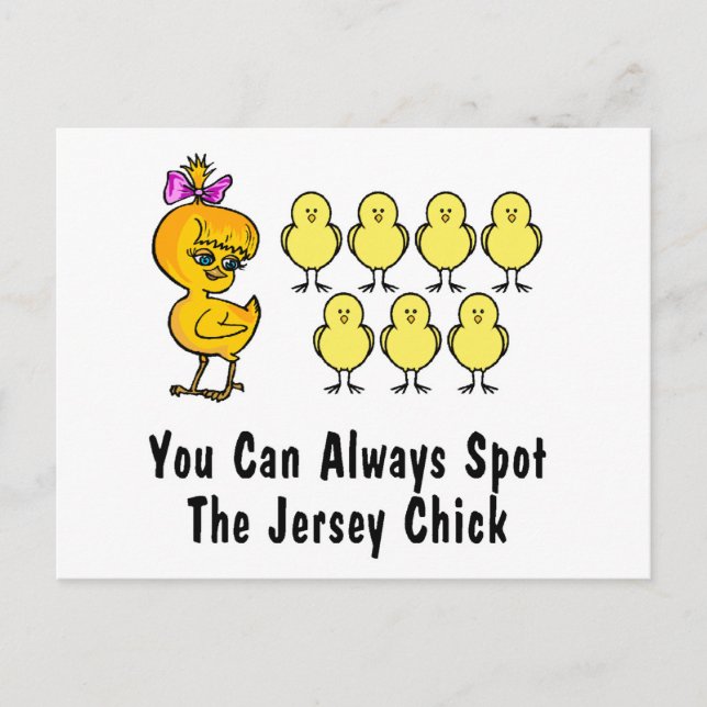 The Jersey Chick Postcard (Front)