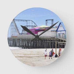 The Jersey Shore at Seaside Heights Round Clock