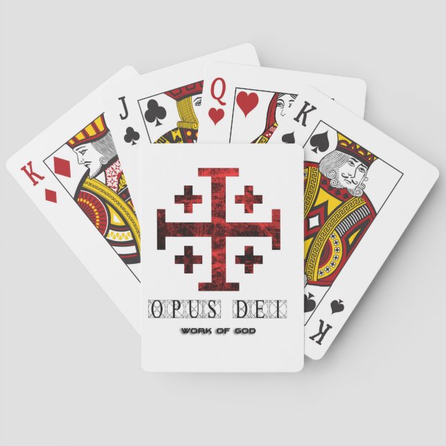 The Jerusalem Cross - Opus Dei - Work Of God Playing Cards (Back)