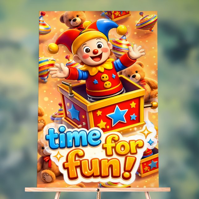 The jesters grand toybox toybox party acrylic sign (Neutral)