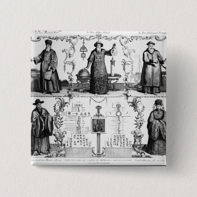 The Jesuits in China 15 Cm Square Badge (Front)