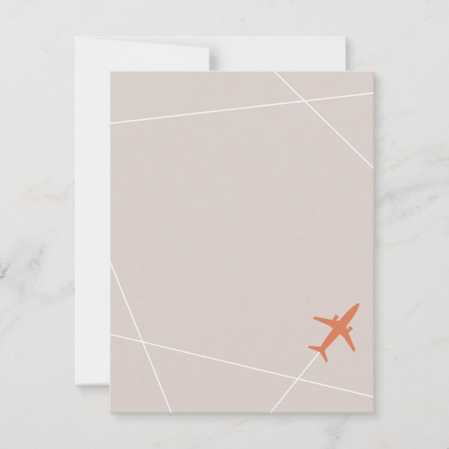 The Jet Set Stationery - Sand Invitation (Front)