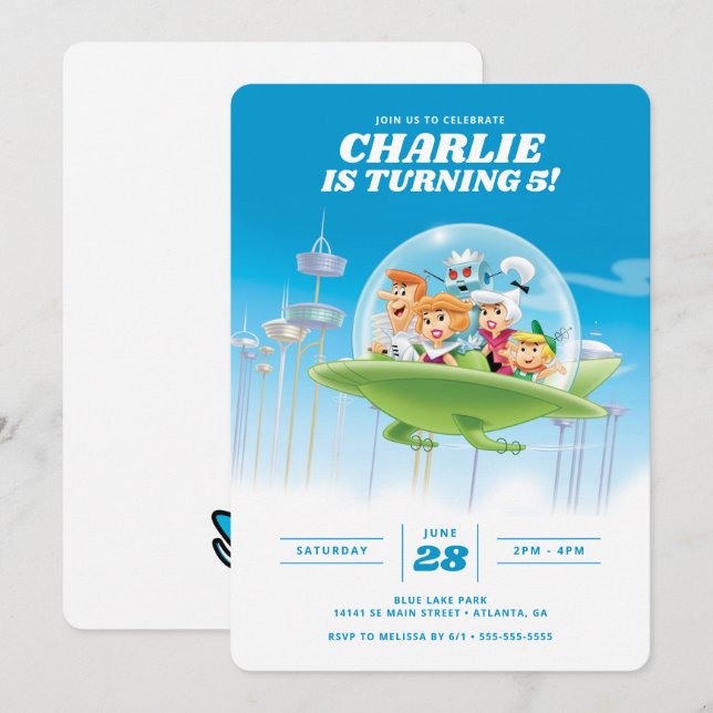 The Jetsons Birthday Invitation (Front/Back)