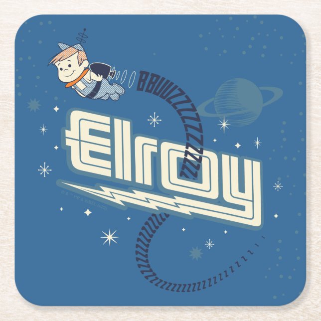 The Jetsons | Elroy BBUUZZZZZZ Square Paper Coaster (Front)
