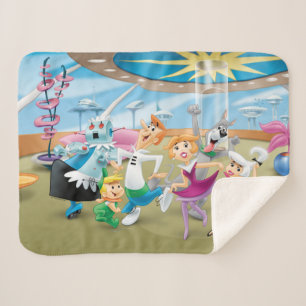 The Jetsons Family Dance Party Sherpa Blanket