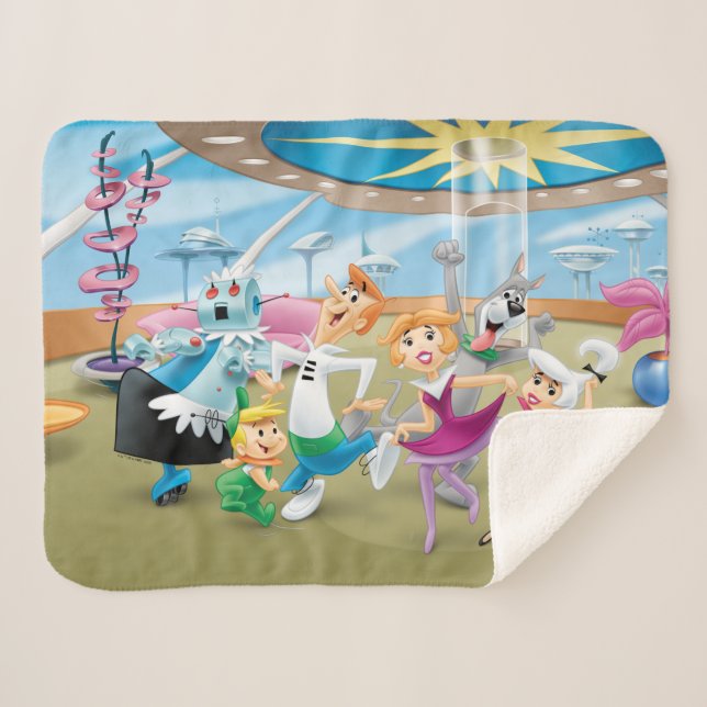 The Jetsons | Family Dance Party Sherpa Blanket (Front (Horizontal))