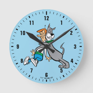 The Jetsons   George & Astro Hug Round Clock