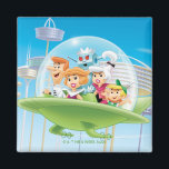 The Jetsons | The Family Flying Car Magnet<br><div class="desc">This design from the Hanna Barbera cartoon series The Jetsons features the family traveling in their flying car.</div>