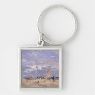 The Jetty at Deauville, 1869 Key Ring