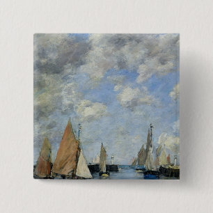 The Jetty at High Tide, Trouville 15 Cm Square Badge