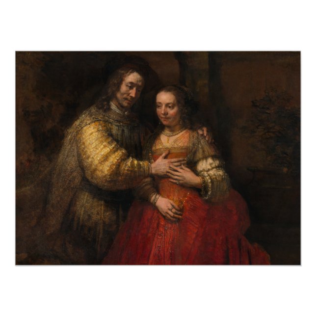 The Jewish Bride by Rembrandt van Rijn Poster (Front)
