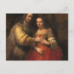 The Jewish Bride Painting By Rembrandt Postcard