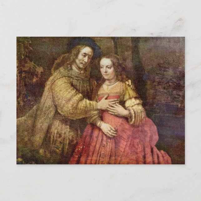 The Jewish Bride (The Couple) By Rembrandt Van Rij Postcard (Front)