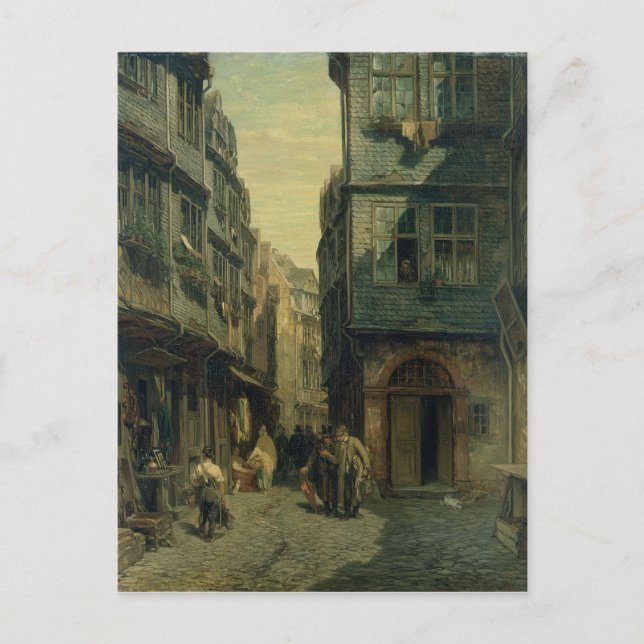 The Jewish Quarter in Frankfurt, 1883 Postcard (Front)