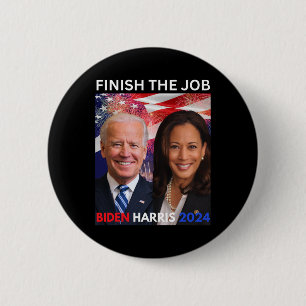 The Job-biden Harris 2024 Political Tee Democrats  6 Cm Round Badge
