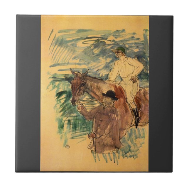 The Jockey 3 by Toulouse-Lautrec Tile (Front)