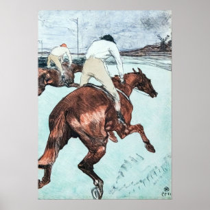 The Jockey drawing by Henri de Toulouse-Lautrec Poster
