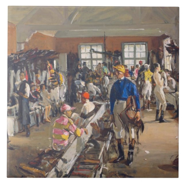 The Jockeys' Dressing Room at Ascot Racecourse Tile (Front)