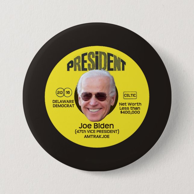 The Joe Biden Record 7.5 Cm Round Badge (Front)