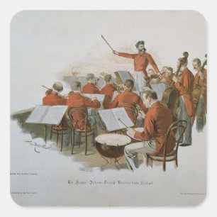 The Johann Strauss Orchestra at a Court Ball Square Sticker