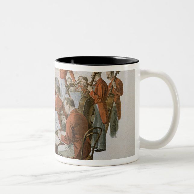 The Johann Strauss Orchestra at a Court Ball Two-Tone Coffee Mug (Right)