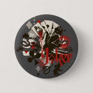 The Joker - 4 Aces Bleeding Heart Devil 6 Cm Round Badge