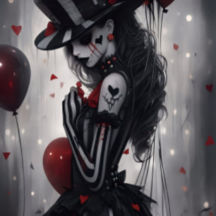 The Joker Queen of her red balloons Wrapping Paper Sheet