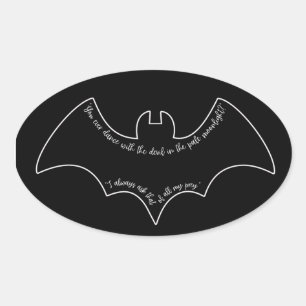 The Joker Quote from Batman (1989)  Oval Sticker