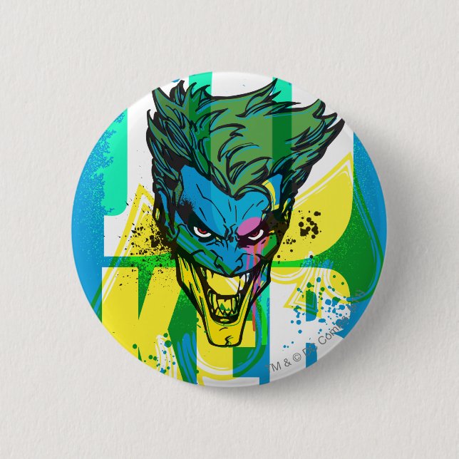 The Joker Spades 6 Cm Round Badge (Front)